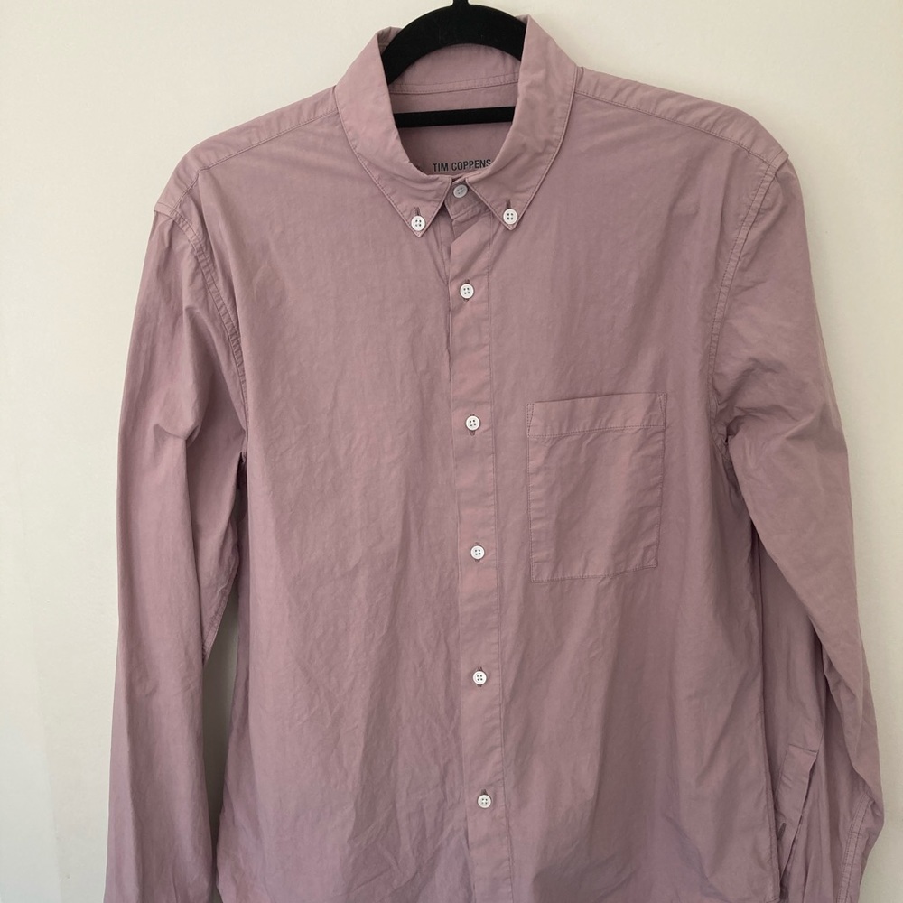 Tim Coppens faded pink oxford shirt size M
